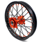 KKE 19"×1.6/16"×1.85 Spoke Kid's Big Wheels Rims Fit KTM SX 85 2003-2020 Orange Nipples & Black Spokes