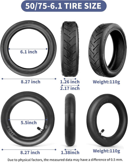 Tire & tube for 8.5in Scooter wheel, 50/75-6.1 Tire (Individual)