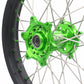 KKE 21 & 19 MX Wheels for Kawasaki KX250F 2019 and 2021 Green Nipple(2020 Excluded)