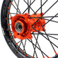 KKE 19"*1.6/16"*1.85 Big Kid's Wheels Rims Set For KTM SX85 2021 2022 2023 2024 Orange Nipples & Black Spokes