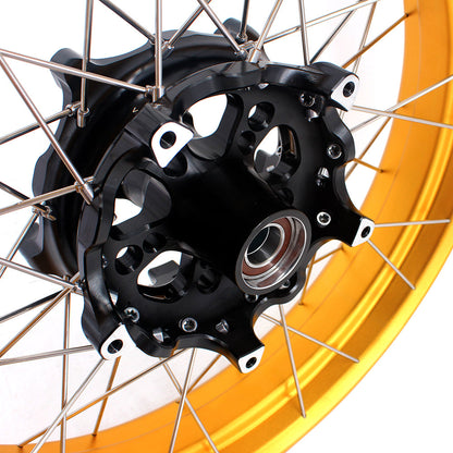 VMX-Racing 19in. 17in. Tubeless Wheels Fit For BMW F750GS 2019-2024 Gold GLM Rims