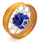 VMX 19inch 17inch CUSH Drive Spoked Tubeless Wheels Set For BMW G310GS 2016-2024 Blue Hub & Gold Rim