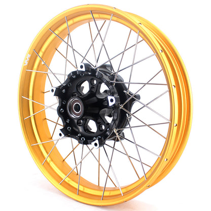 VMX 19" 17" Tubeless Wheels For BMW R1200GS R1200GS Adventure 2013-2020 Black Hub & Gold Rim