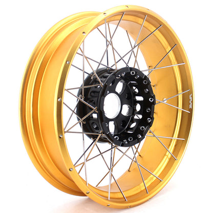 VMX 19" 17" Tubeless Wheels For BMW R1200GS R1200GS Adventure 2013-2020 Black Hub & Gold Rim