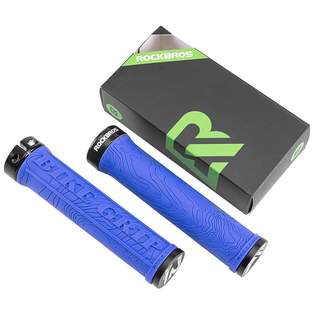 ROCKBROS Bike Handlebar Grips Double Lock-on MTB Bicycle Handle Bar Grips