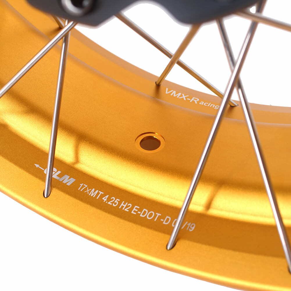 VMX-Racing Fit Honda CB500X 2022-2025 Tubeless 2.5*19 & 4.25*17 Wheels Rims Gold GLM Rims