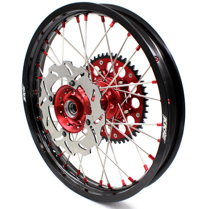KKE 21&18 21&19 Wheels for HONDA CR125R 1995-1997 CR250R 1995-1996 Red Nipples