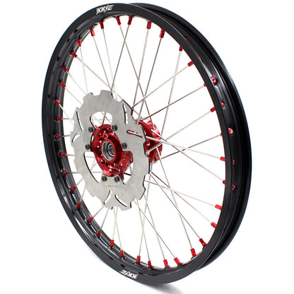 KKE 21&18 21&19 Wheels for HONDA CR125R 1995-1997 CR250R 1995-1996 Red Nipples