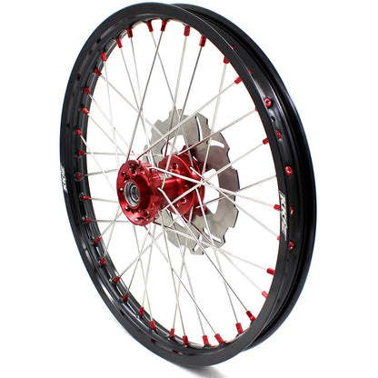 KKE 21&18 21&19 Wheels for HONDA CR125R 1998-2001 CR250R 1997 Red Nipples