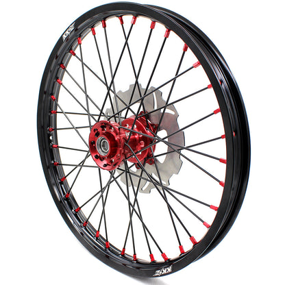 KKE 21/18 21/19 CNC MX Wheels Set For Honda XR400R 1996-2004 XR600R 1991-2000 Black Spokes