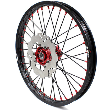 KKE 21/18 21/19 CNC MX Wheels Set For Honda XR400R 1996-2004 XR600R 1991-2000 Black Spokes