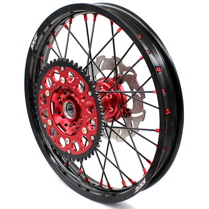 KKE 21/18 21/19 CNC MX Wheels Set For Honda XR400R 1996-2004 XR600R 1991-2000 Black Spokes