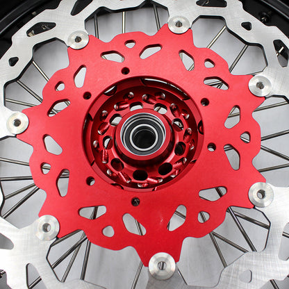 KKE 17 Inch Cush Drive Supermoto Wheels CST Tires For HONDA XR650R 2000-2008 Disc