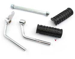 CURVED CHROME chopper pegs for ONYX Motorbikes n more