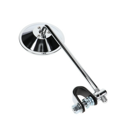 chrome 8" round mirror - longer size