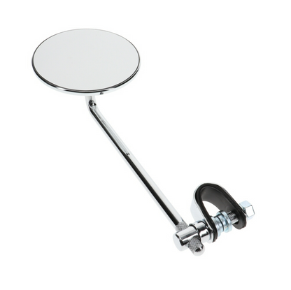 chrome 8" round mirror - longer size