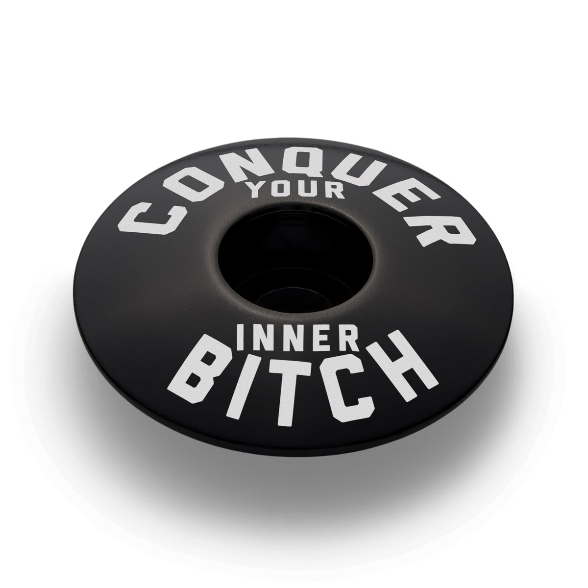 Conquer Your Inner Bitch Custom Bicycle Headset Cap