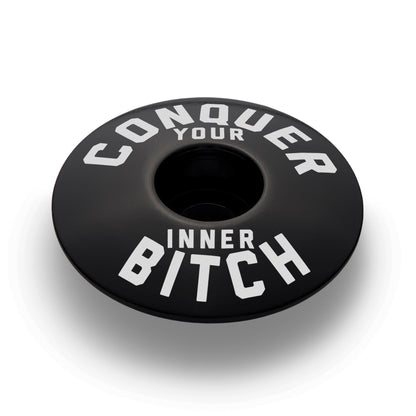 Conquer Your Inner Bitch Custom Bicycle Headset Cap