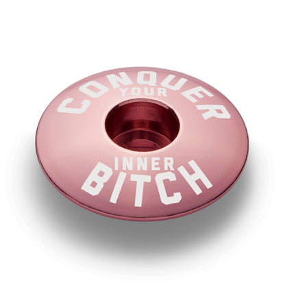 Conquer Your Inner Bitch Custom Bicycle Headset Cap