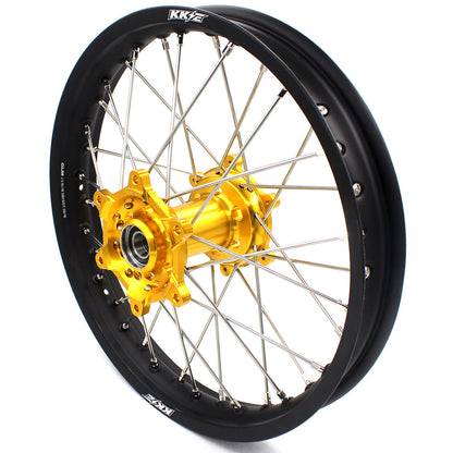 KKE 21" 18" Enduro Wheels Rims For SUZUKI DRZ400SM 2005-2024 Gold Hub