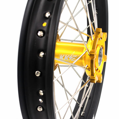 KKE 21" 18" Enduro Wheels Rims For SUZUKI DRZ400SM 2005-2024 Gold Hub