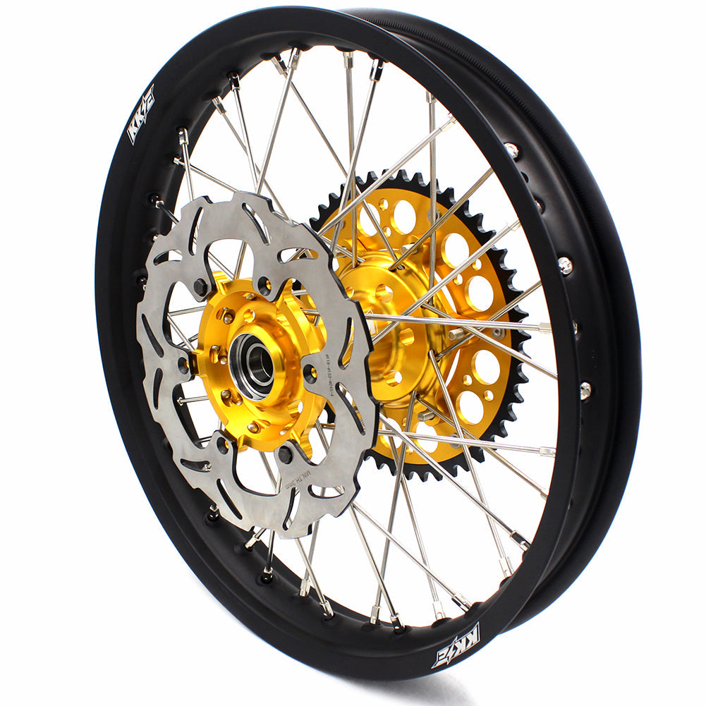 KKE 21" 18" Enduro Wheels Rims For SUZUKI DRZ400SM 2005-2024 Gold Hub