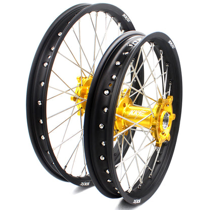 KKE 21" 18" Enduro Wheels Rims For SUZUKI DRZ400SM 2005-2024 Gold Hub