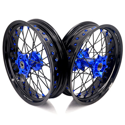 KKE 3.5/4.25*17" Supermoto Wheels Rims For YAMAHA WR250F 2001-2019 WR450F 2003-2018