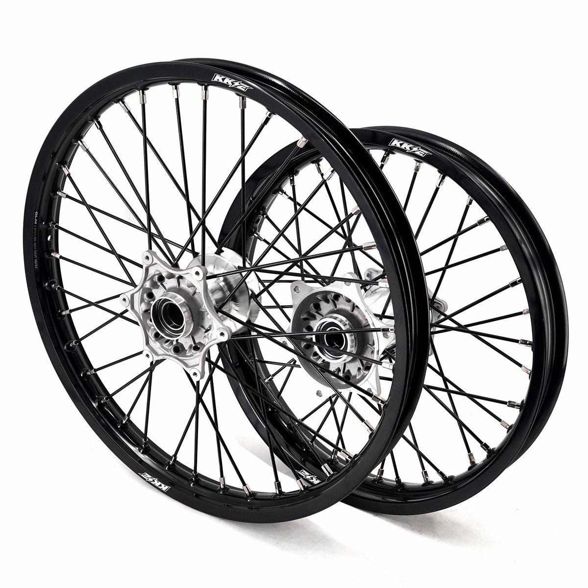 KKE 21/18 New Generation Cast Hub Billet Wheels Fit For KTM EXC XC-W XCF-W EXC-F 2003-2025 Black Spokes