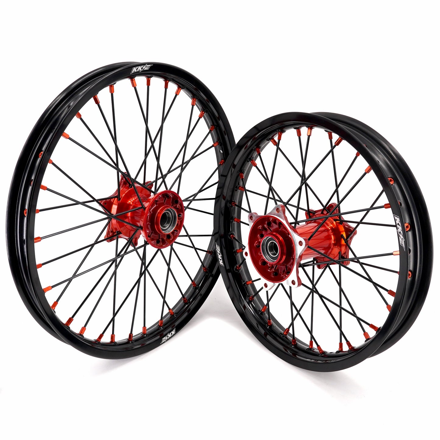 KKE 21" 18" Cast Enduro Wheels For KTM EXC EXC-F EXC-E 2003-2024 Black Spokes