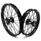 KKE 19 & 16 Spoked Kid's Wheels Rims Set for Kawasaki KX80 KX85 KX100 All Black