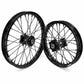 KKE 19 & 16 Spoked Kid's Wheels Rims Set for Kawasaki KX80 KX85 KX100 All Black