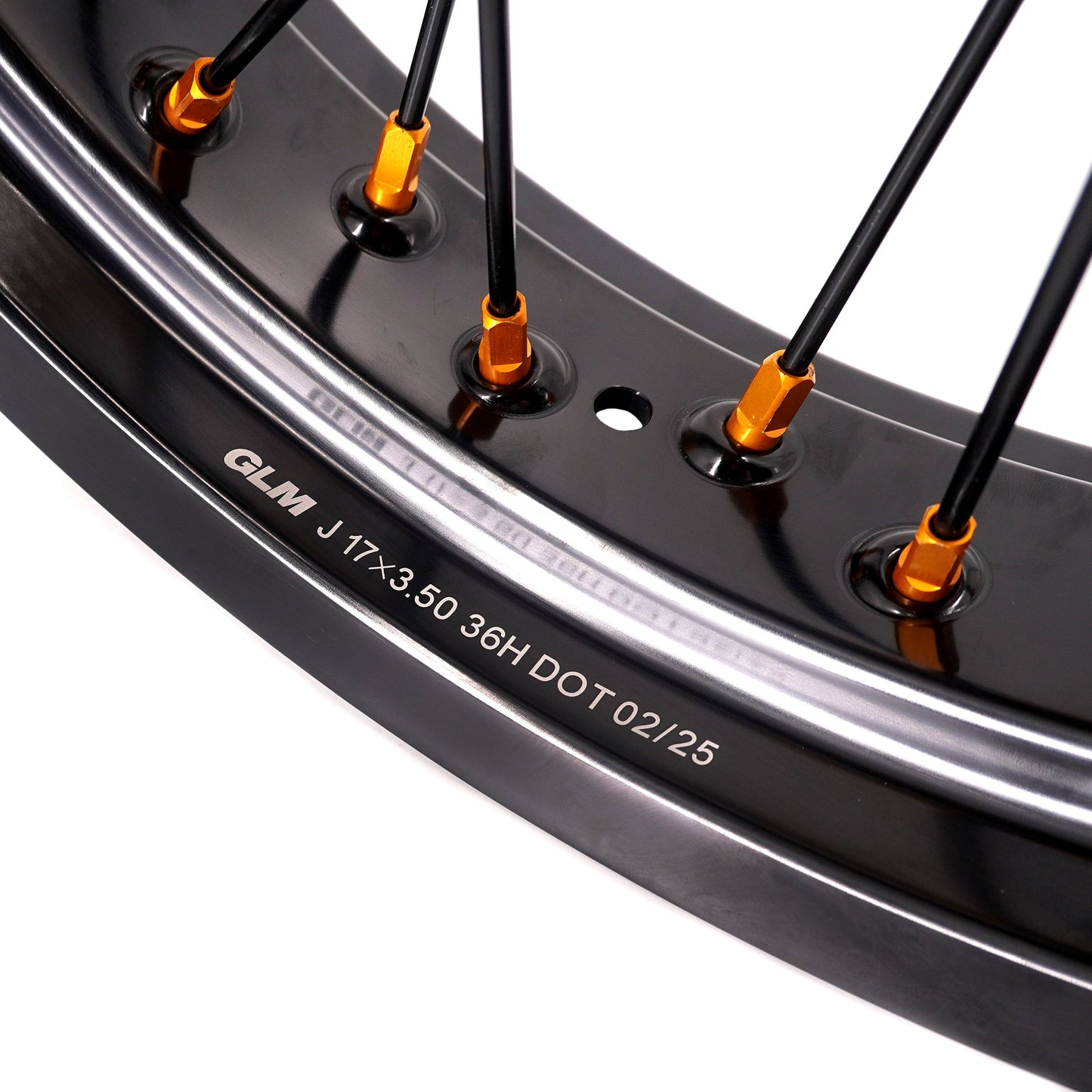 KKE 3.5/4.25 Supermoto Race Wheels For Suzuki RM125 1996-2007 RM250 1996-2008 Gold Nipples