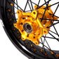 KKE 3.5/4.25 Supermoto Race Wheels For Suzuki RM125 1996-2007 RM250 1996-2008 Gold Nipples