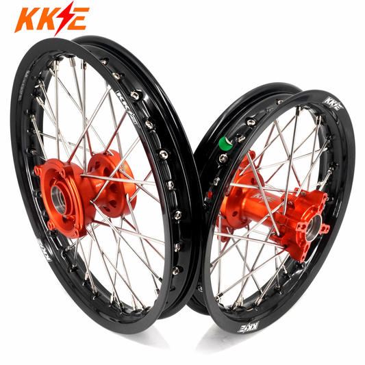 KKE 14"*1.4/12"*1.6 Kid's Small Wheels Rims Set Fit KTM SX 65 2025-2026 Orange&Black