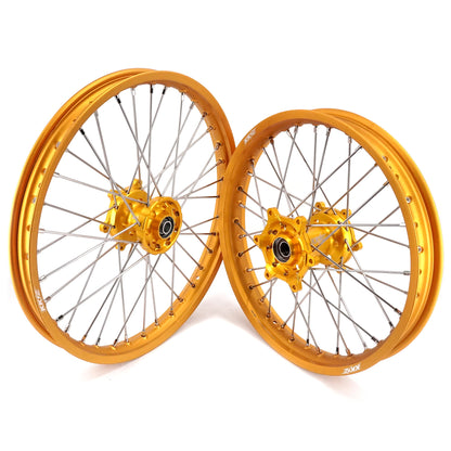 KKE 21 & 19 Wheels Gold Rims For SUZUKI RM125 2001-2007 RM250 2001-2008