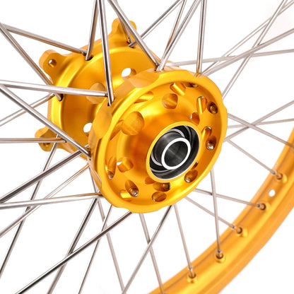 KKE 21 & 19 Wheels Gold Rims For SUZUKI RM125 2001-2007 RM250 2001-2008
