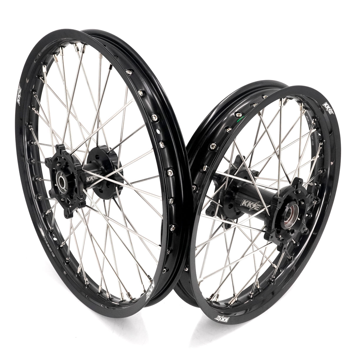KKE 21/18 Enduro Dirtbike Wheel Rim For SUZUKI DRZ400 DRZ400S DRZ400E Black Hub & Rim