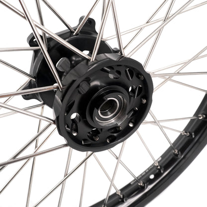 KKE 21/18 Enduro Dirtbike Wheel Rim For SUZUKI DRZ400 DRZ400S DRZ400E Black Hub & Rim