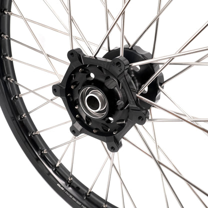 KKE 21/18 Enduro Dirtbike Wheel Rim For SUZUKI DRZ400 DRZ400S DRZ400E Black Hub & Rim