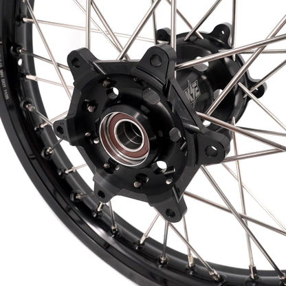 KKE 21/18 Enduro Dirtbike Wheel Rim For SUZUKI DRZ400 DRZ400S DRZ400E Black Hub & Rim