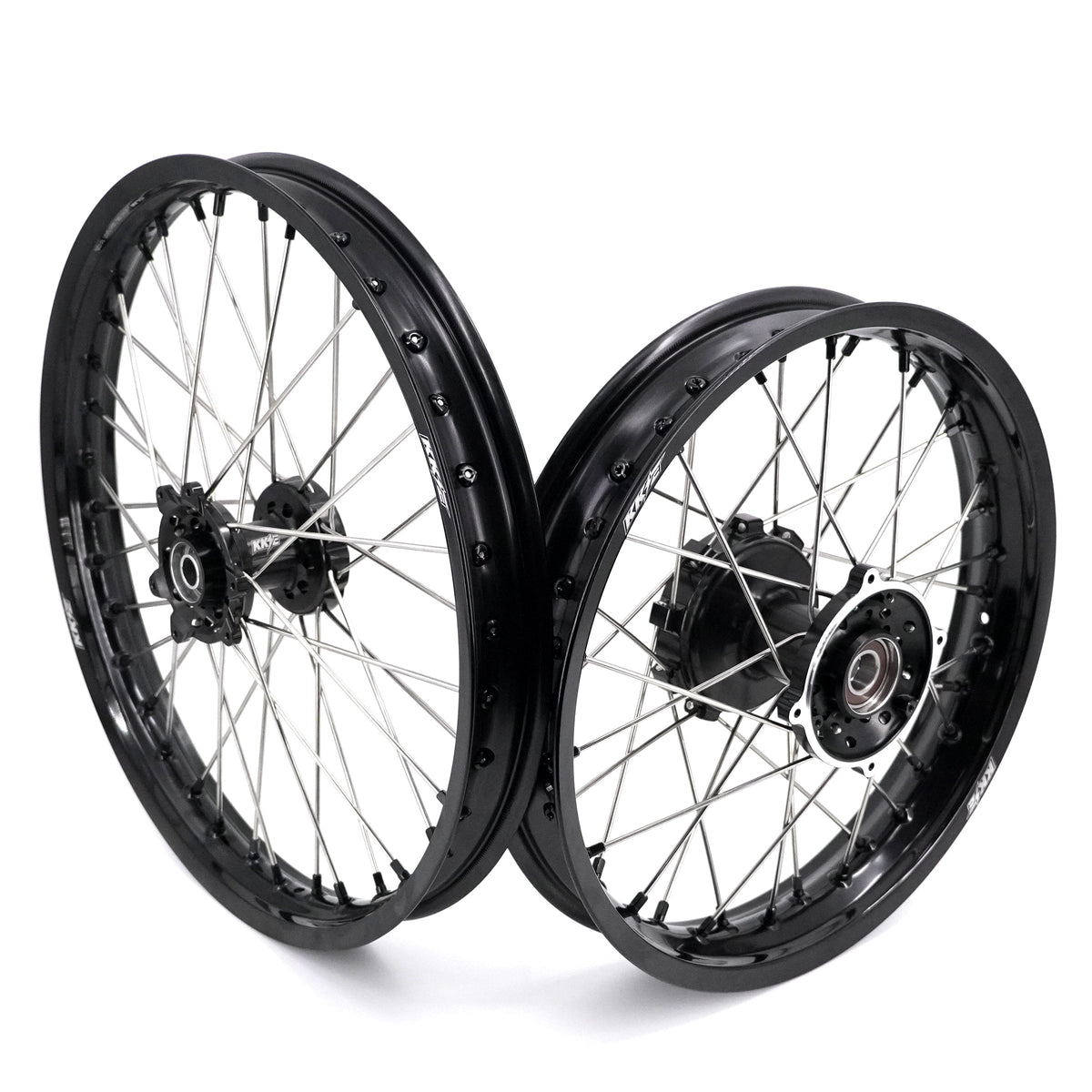 KKE 1.85*21 & 2.5*18 Tubed Spoke Wheels Rims Fit KOVE 450 Rally/MX450 2022-2025/ 450 Enduro Re 2023-2025 Black Nipples