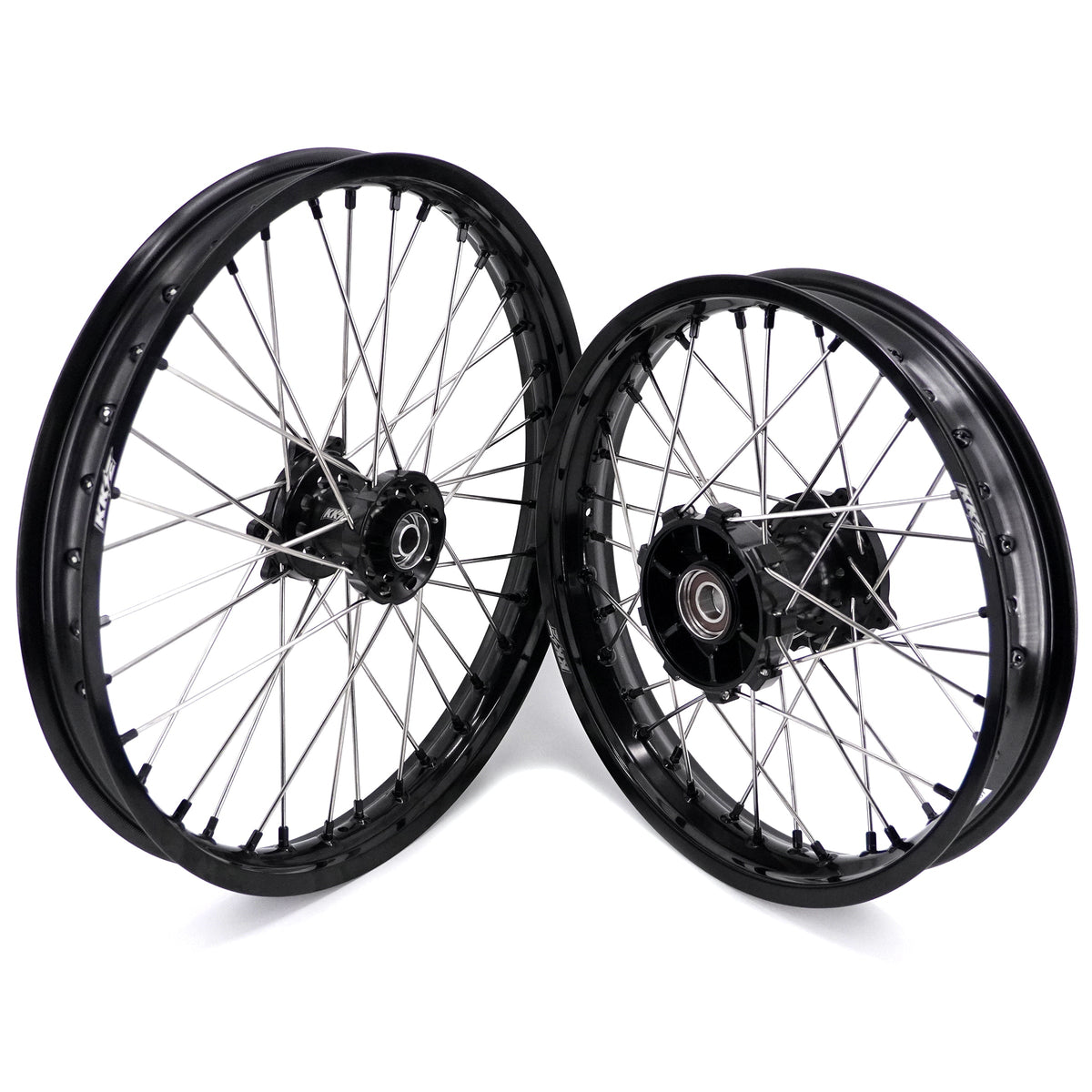 KKE 1.85*21 & 2.5*18 Tubed Spoke Wheels Rims Fit KOVE 450 Rally/MX450 2022-2025/ 450 Enduro Re 2023-2025 Black Nipples