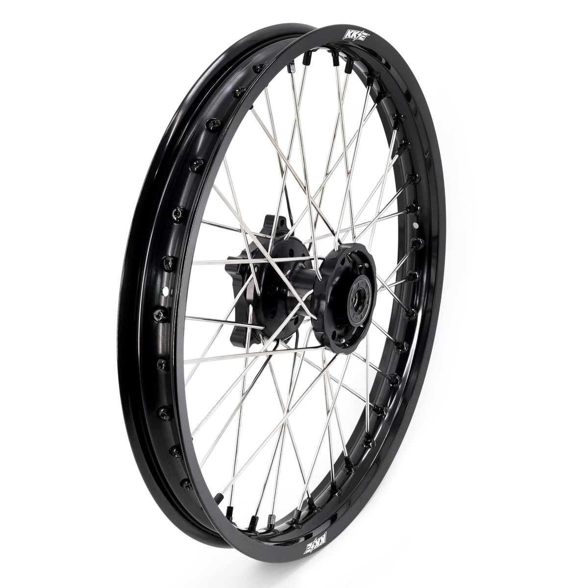 KKE 1.85*21 & 2.5*18 Fit CF MOTO 450MT Motorcycle Tubed Spoke Wheels Rims Black