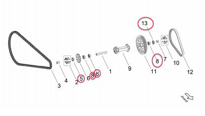 DirtyBike Bearing Kit – 12mm Intermediate Shaft – E Ride Pro 3.0/SR
