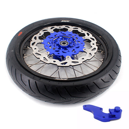 KKE 17 Inch Supermoto Rims Tires For YAMAHA WR250F 2001-2019 WR450F 2003-2018