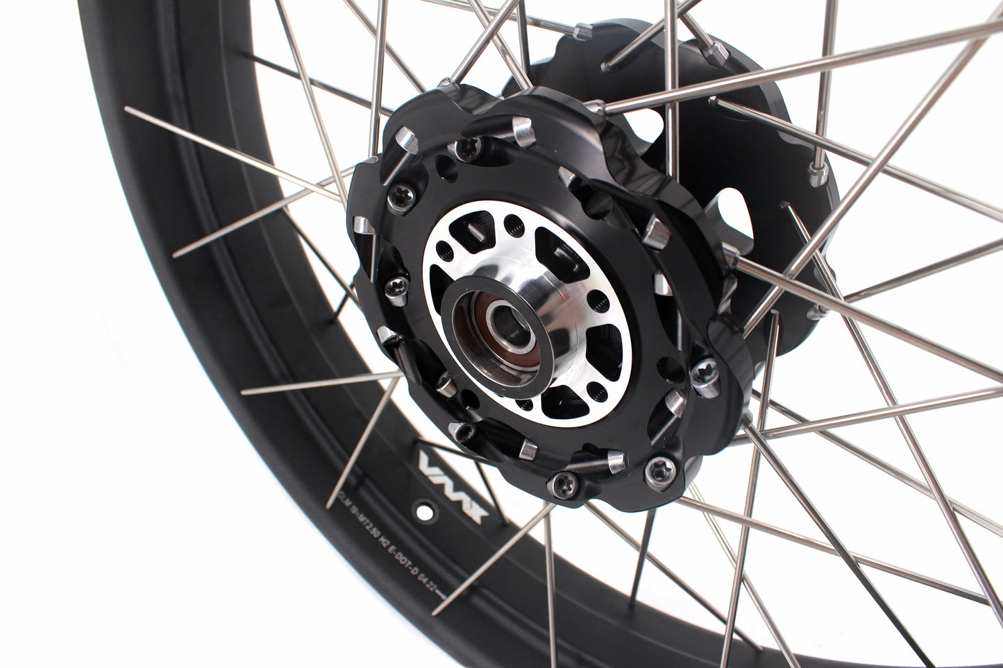 VMX-Racing 19-17in. Spoke Tubeless Wheels Fit For KTM390 Adventure Orange/White Fit For Husqvarna 401 2020 2021