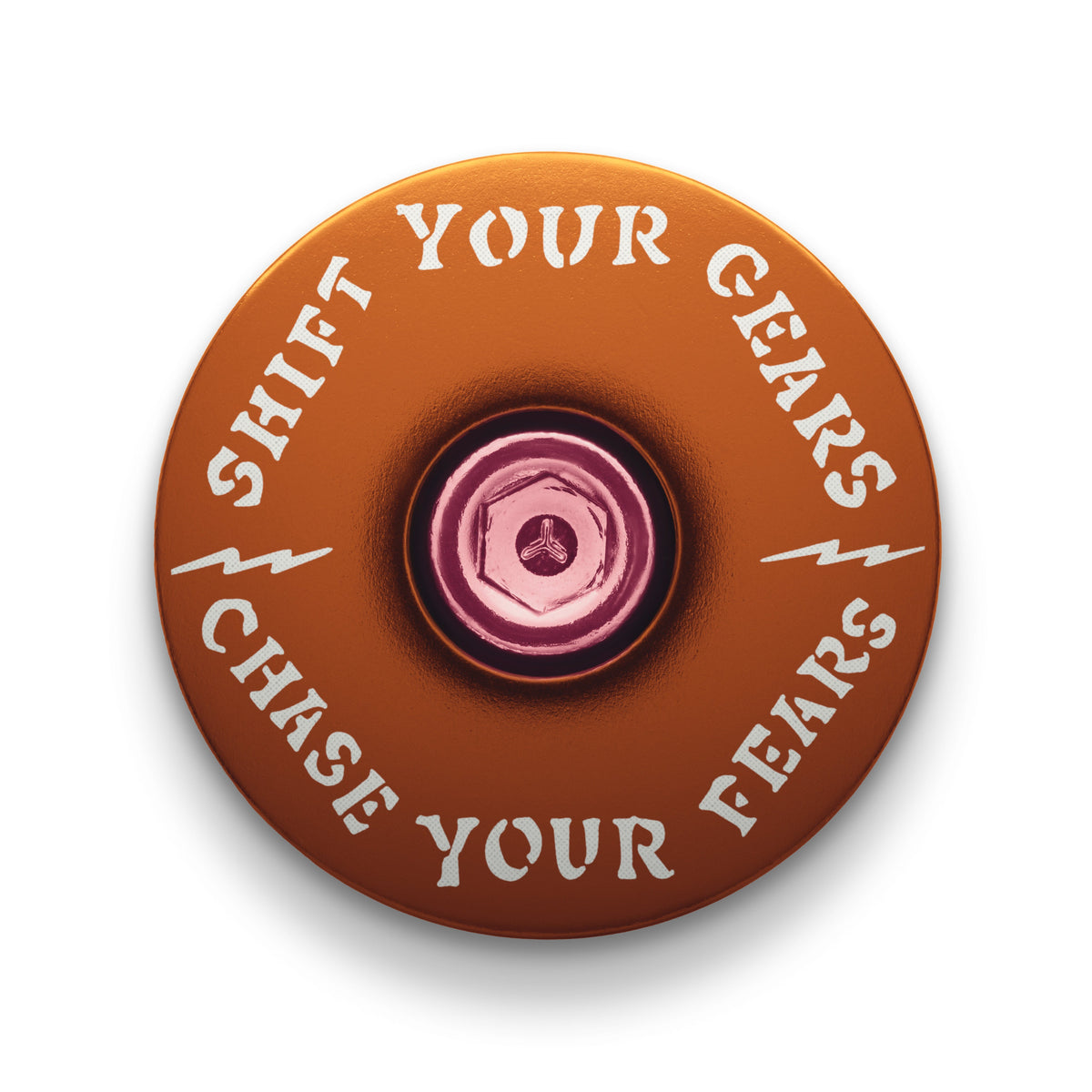 Chase Your Fears Go Fast Don't Die x Dispatch - Custom Bicycle Headset Cap