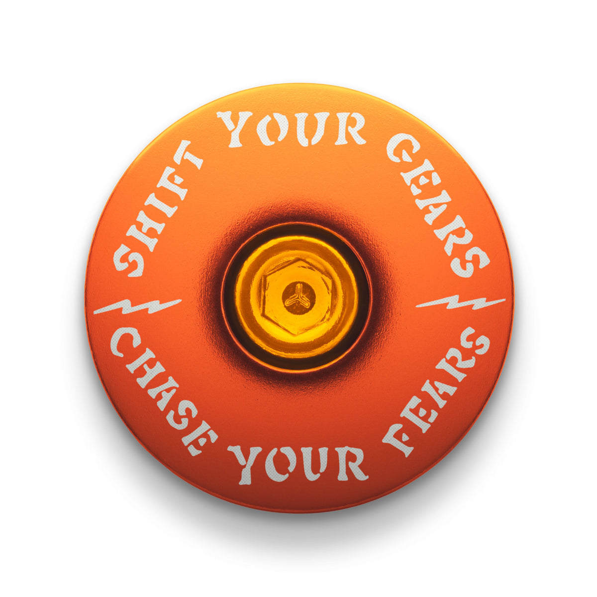 Chase Your Fears Go Fast Don't Die x Dispatch - Custom Bicycle Headset Cap