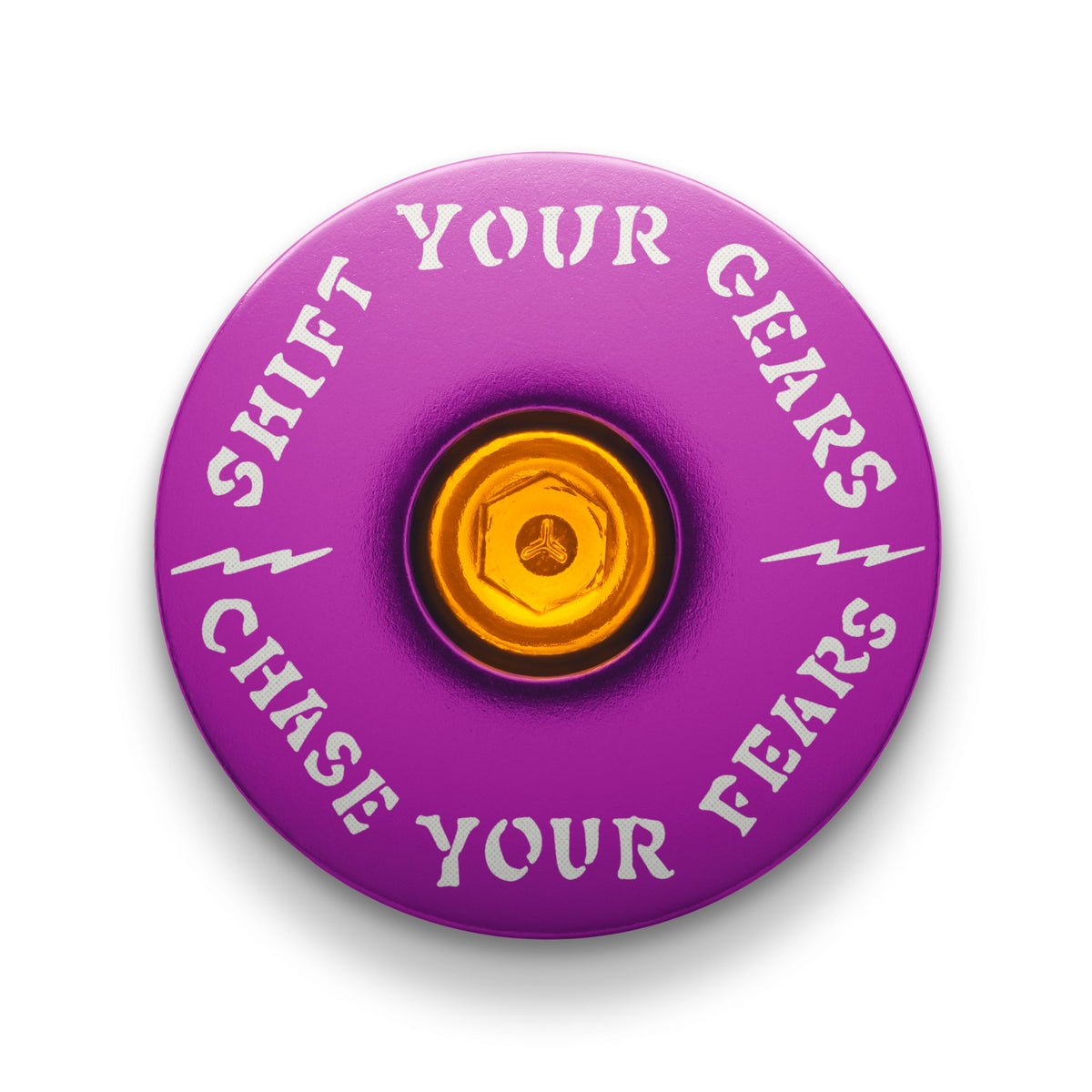 Chase Your Fears Go Fast Don't Die x Dispatch - Custom Bicycle Headset Cap